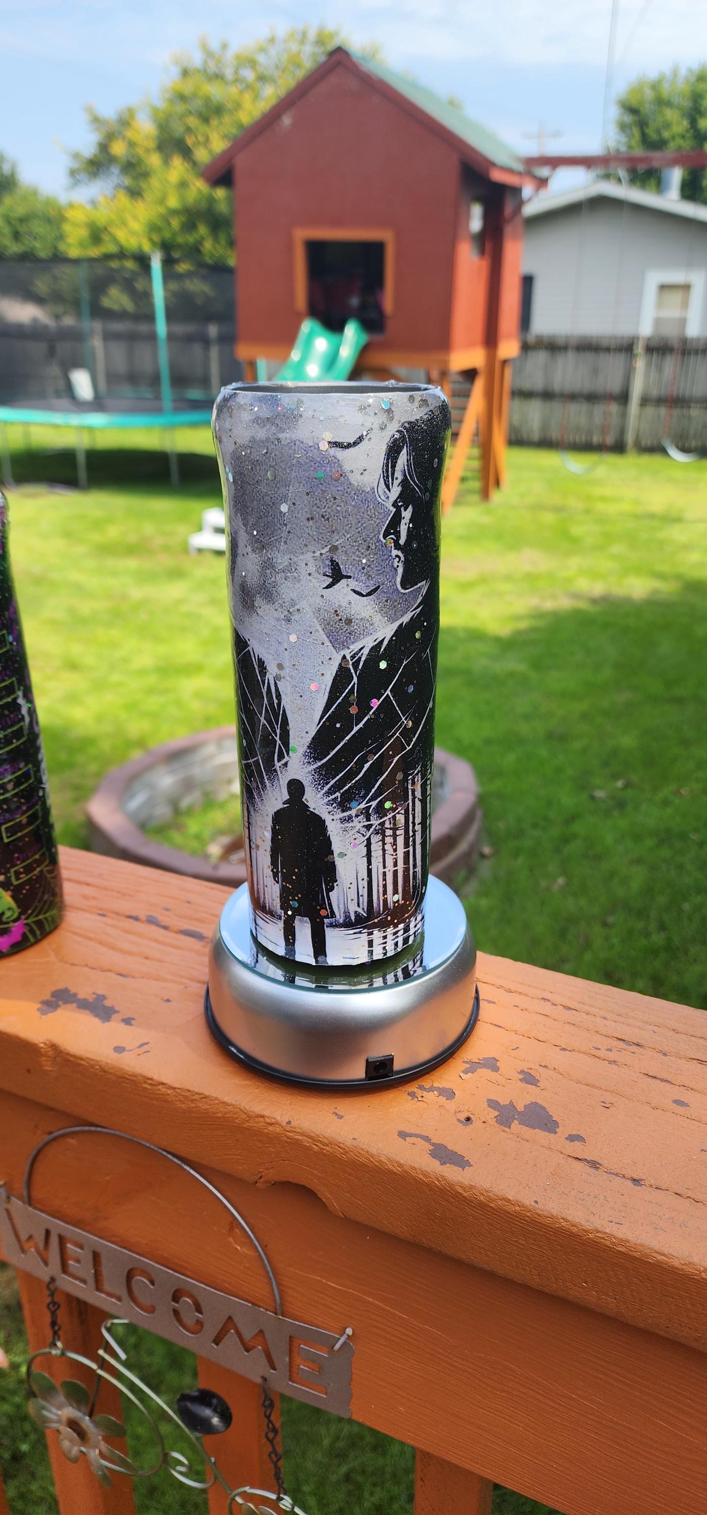 Supernatural Winchester Brothers Tumbler: Glittery Epoxy Fan Gift