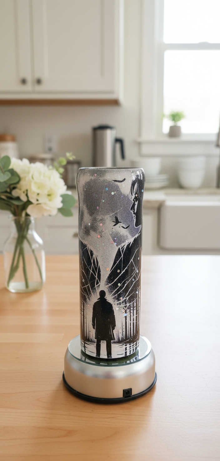 Supernatural Winchester Brothers Tumbler: Glittery Epoxy Fan Gift
