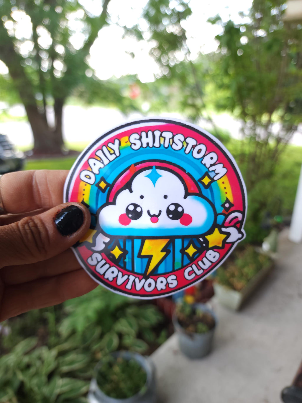 Daily Shitstorm Survivor Vinyl Sticker - Funny Laptop Decal for Chaos Crew