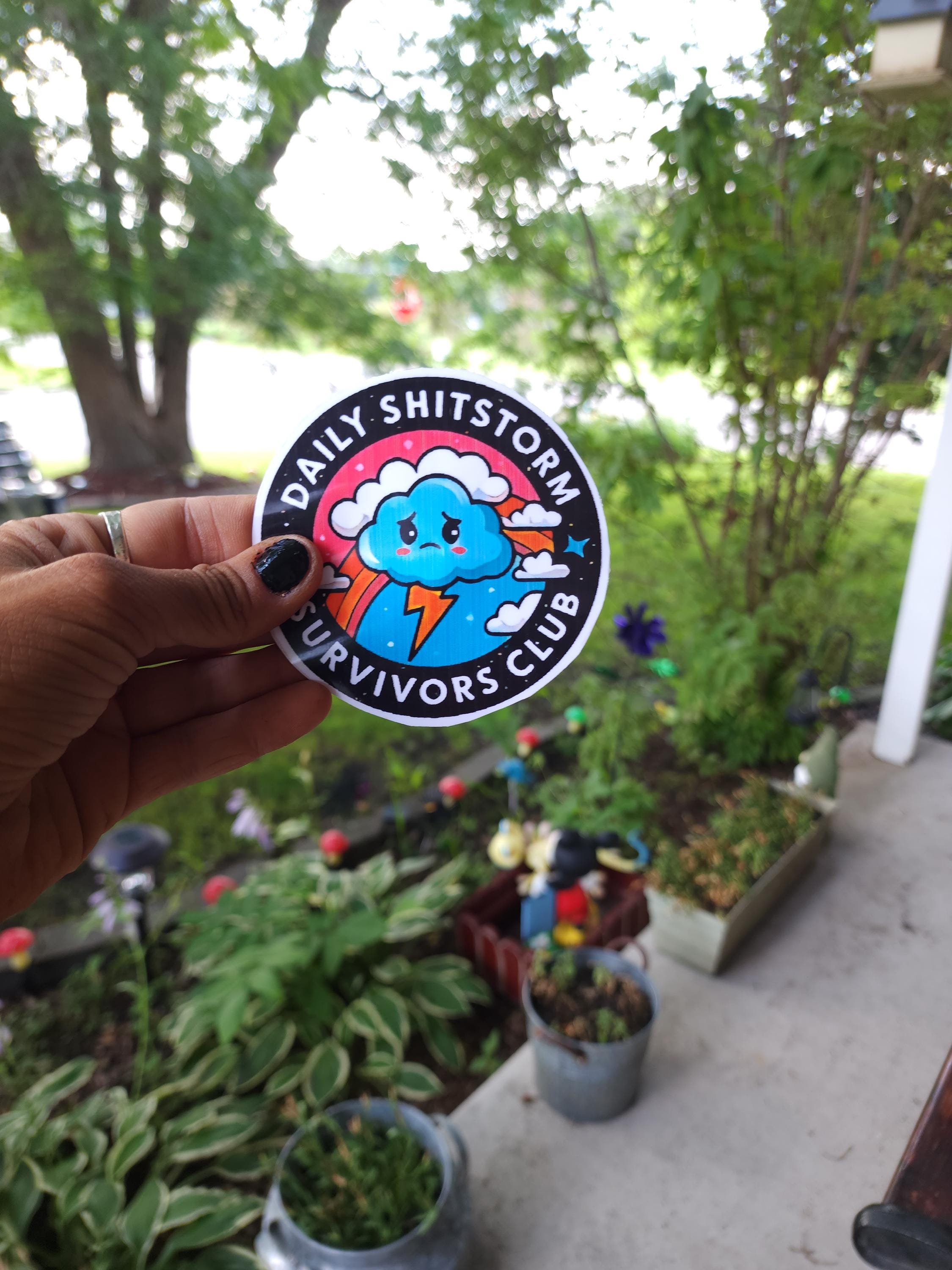 Daily Shitstorm Survivor Vinyl Sticker - Funny Laptop Decal for Chaos Crew