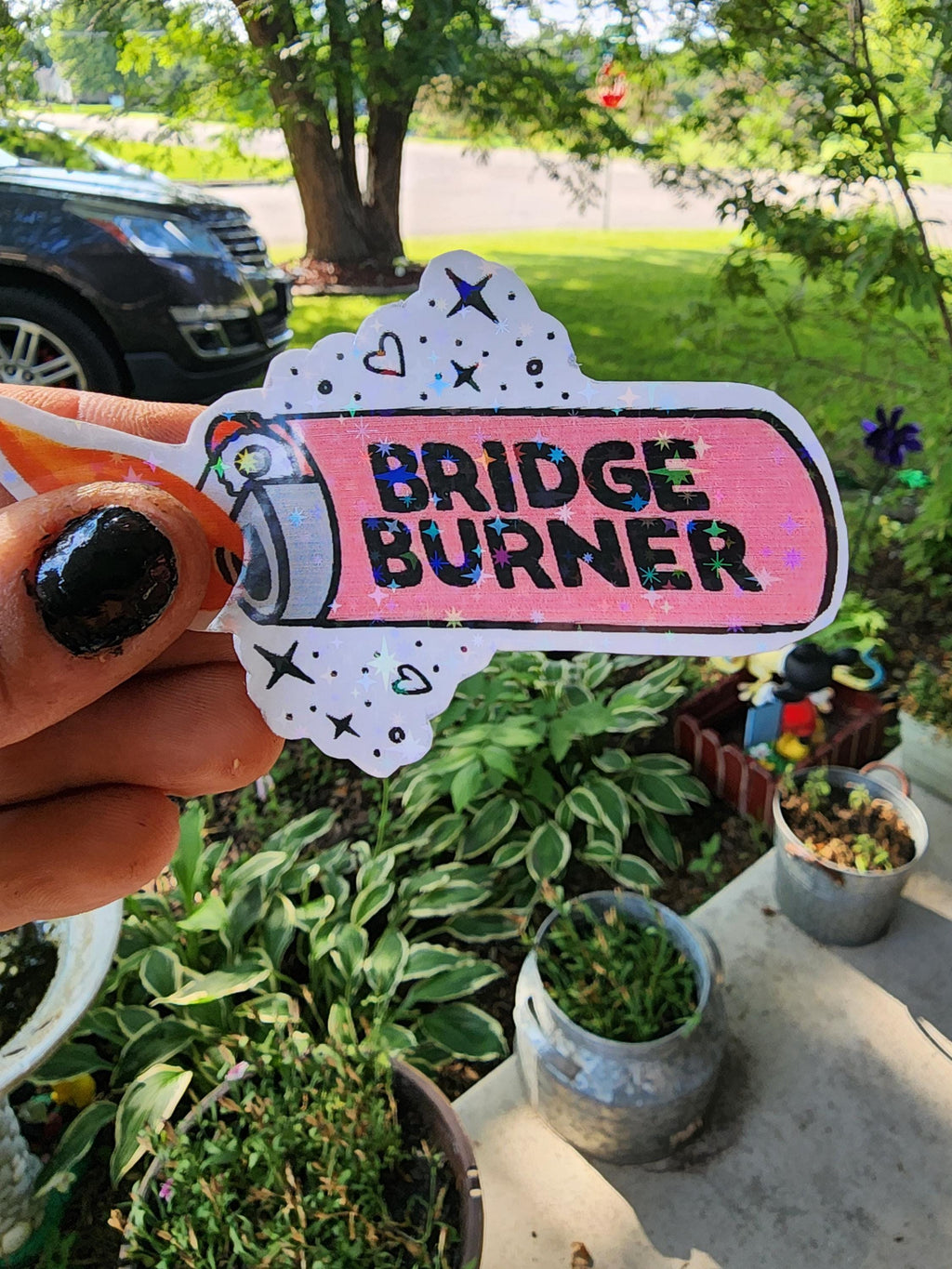 Bridge Burner – Bold & Unbothered Vinyl Sticker for the Petty, the Spicy, and Totally Over It Crew **Pack of 2**