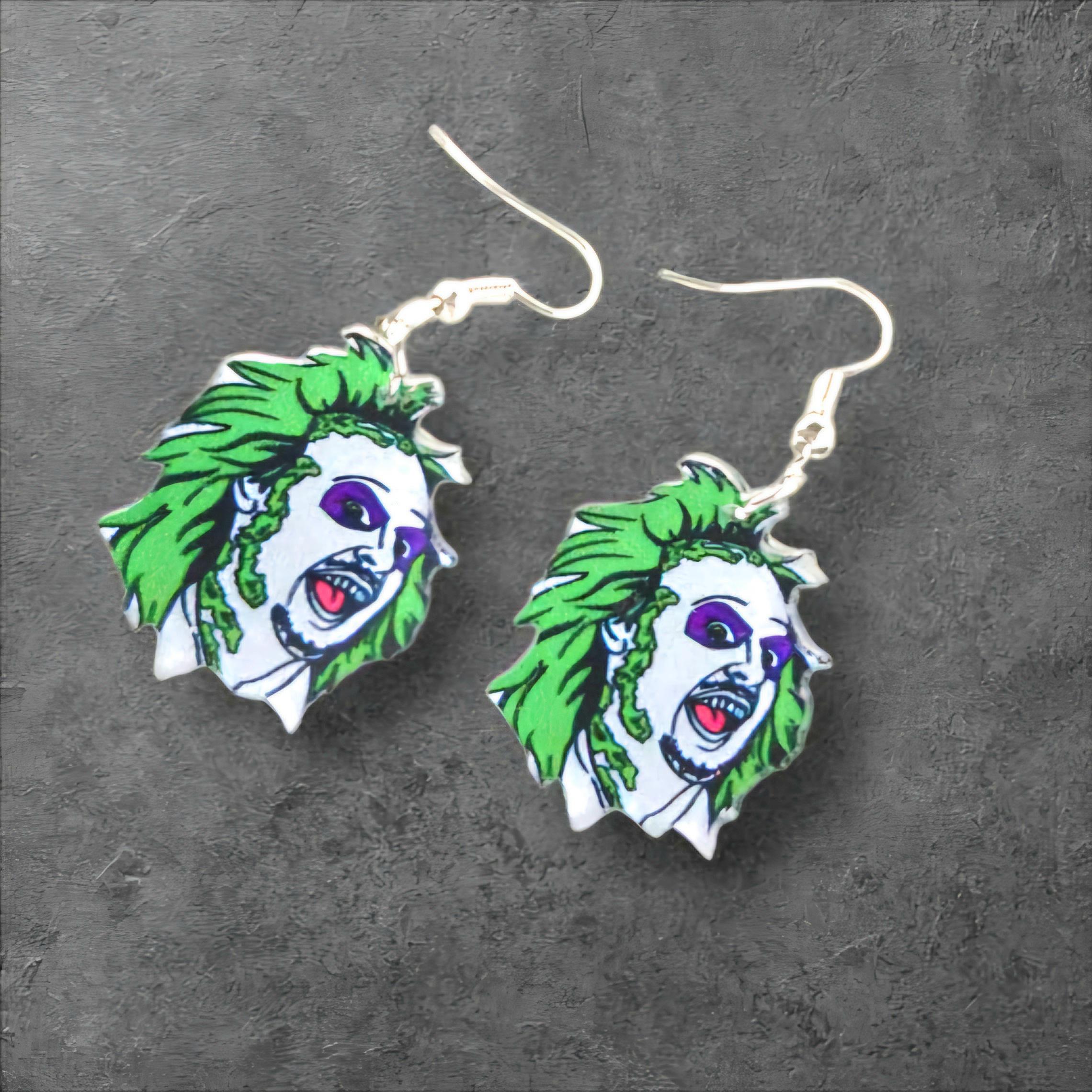 Ghost with the Most Earrings – Beetlejuice Face Dangles for the Strange & Unusual
