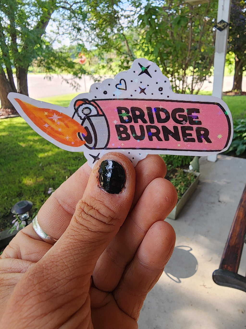 Bridge Burner – Bold & Unbothered Vinyl Sticker for the Petty, the Spicy, and Totally Over It Crew **Pack of 2**