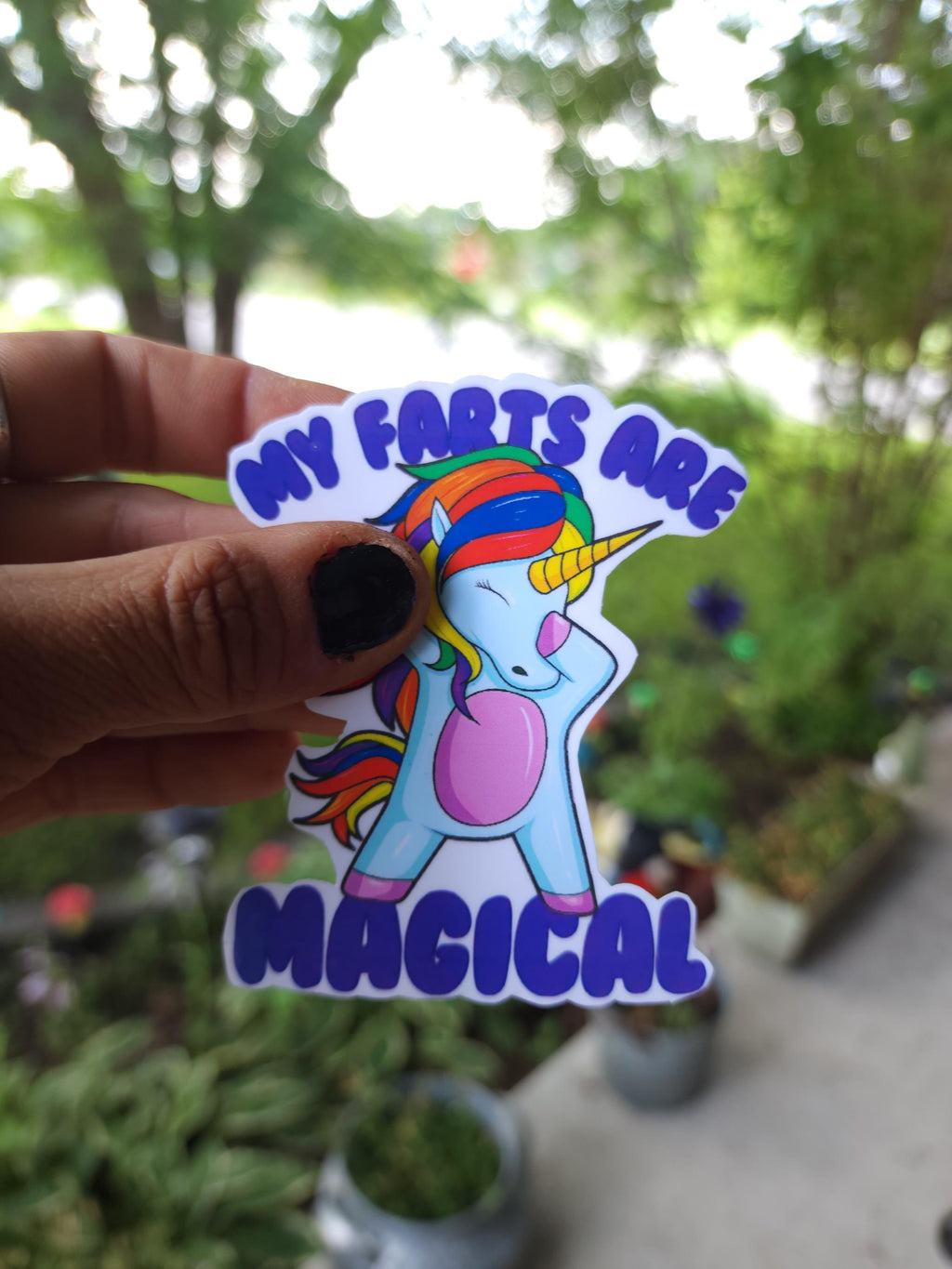 My Farts Are Magical – Hilarious Dabbing Unicorn Sticker for Sassy Weirdos | Funny Vinyl Sticker for Laptops, Water Bottles, Notebooks