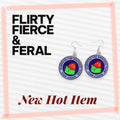 Dumpster Fire Response Team Earrings: Funny Acrylic Dangle Jewelry