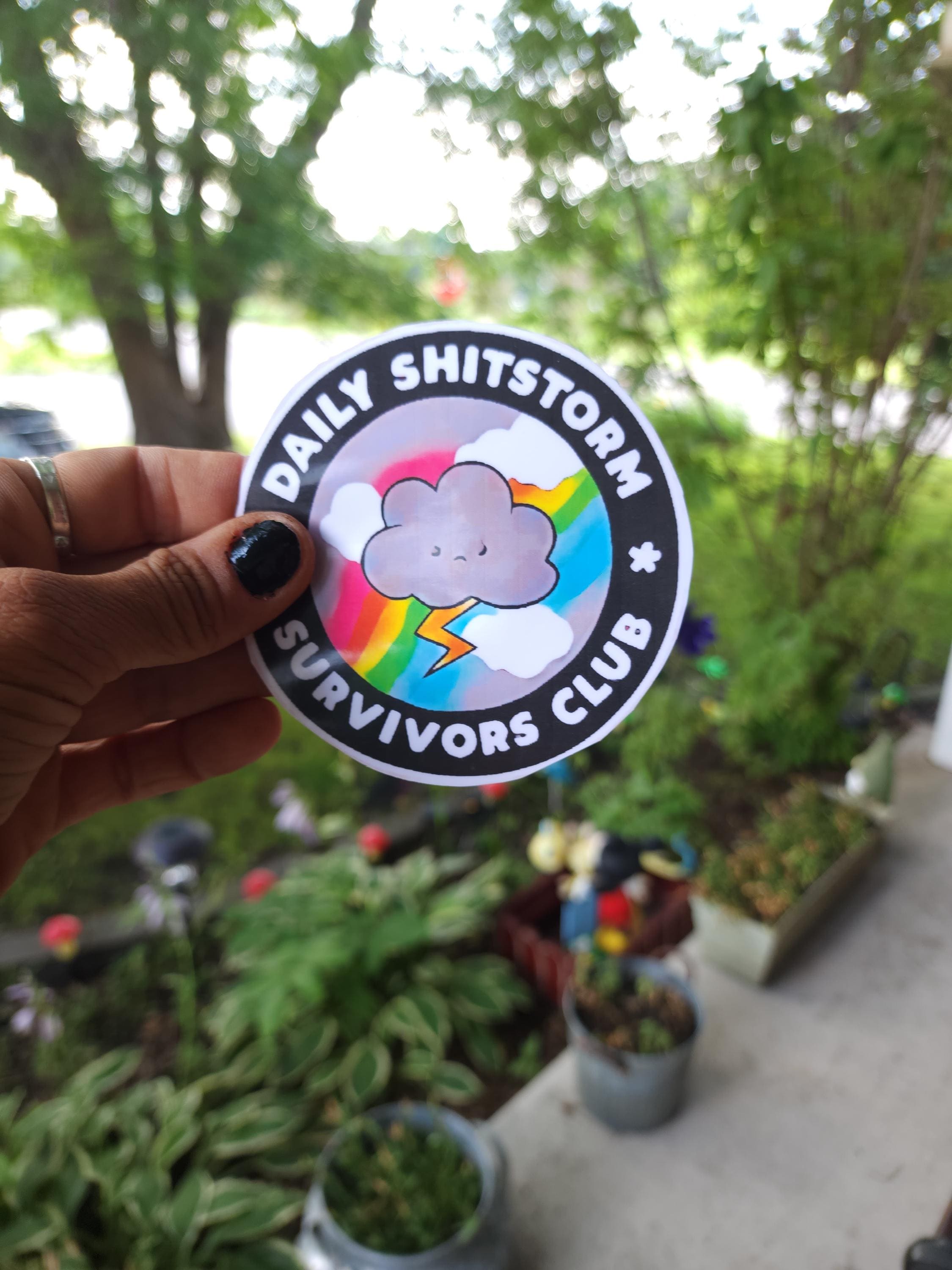 Daily Shitstorm Survivor Vinyl Sticker - Funny Laptop Decal for Chaos Crew