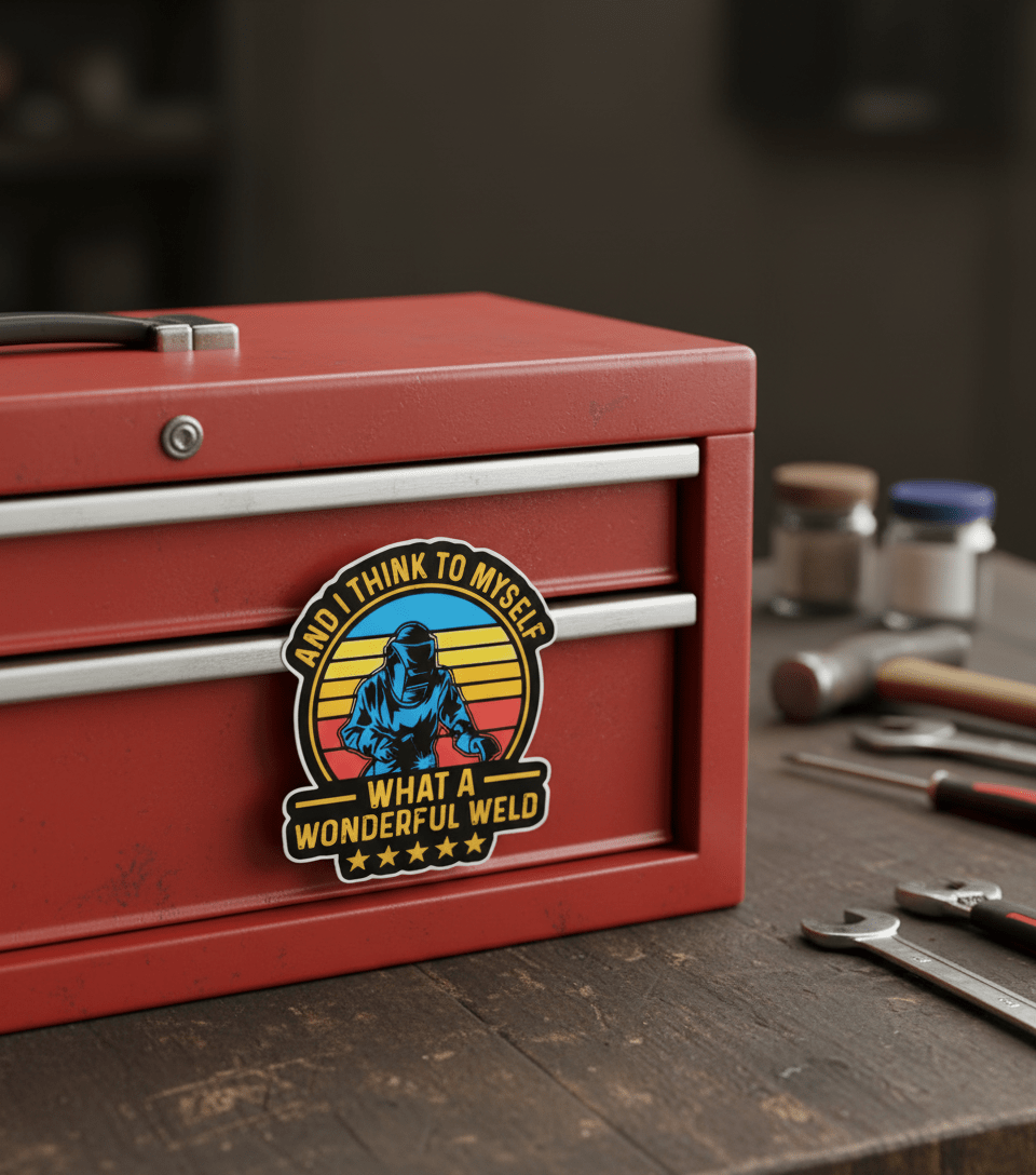 4x4 Vinyl Sticker | Funny Welder Sticker | Welding Gift | Toolbox or Helmet Decal - Hempin Mayhem