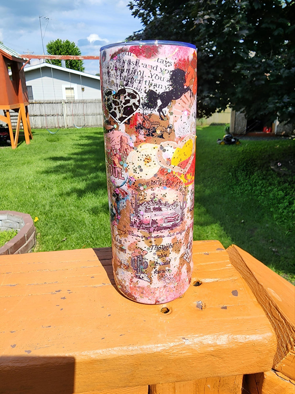 Country Music Tumbler: "Heart Like A Truck" 20oz Stainless Steel Cup