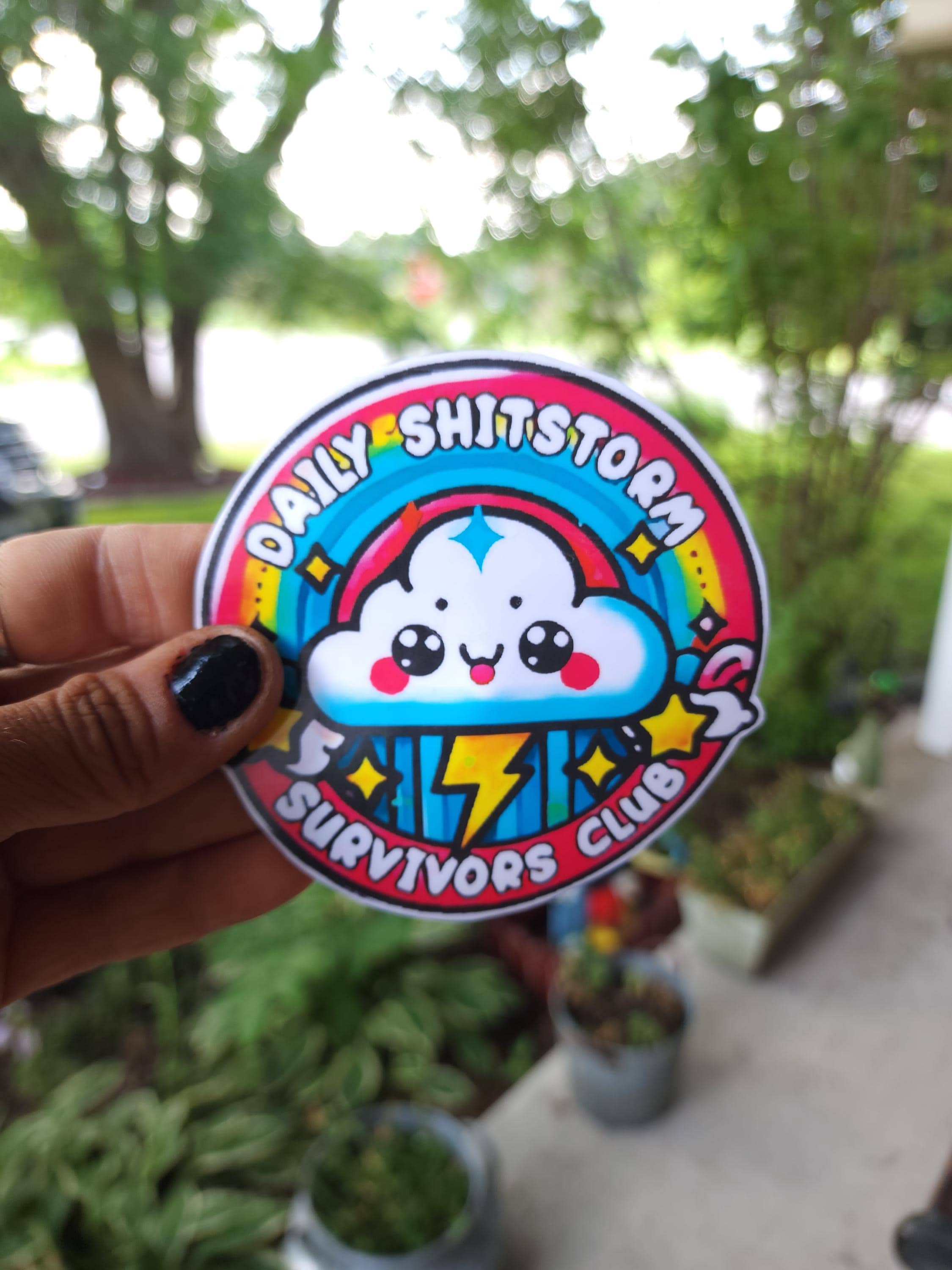 Daily Shitstorm Survivor Vinyl Sticker - Funny Laptop Decal for Chaos Crew