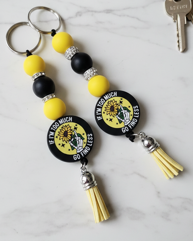 Beaded Skull Hand Keychain: Funny Dark Humor Accessory