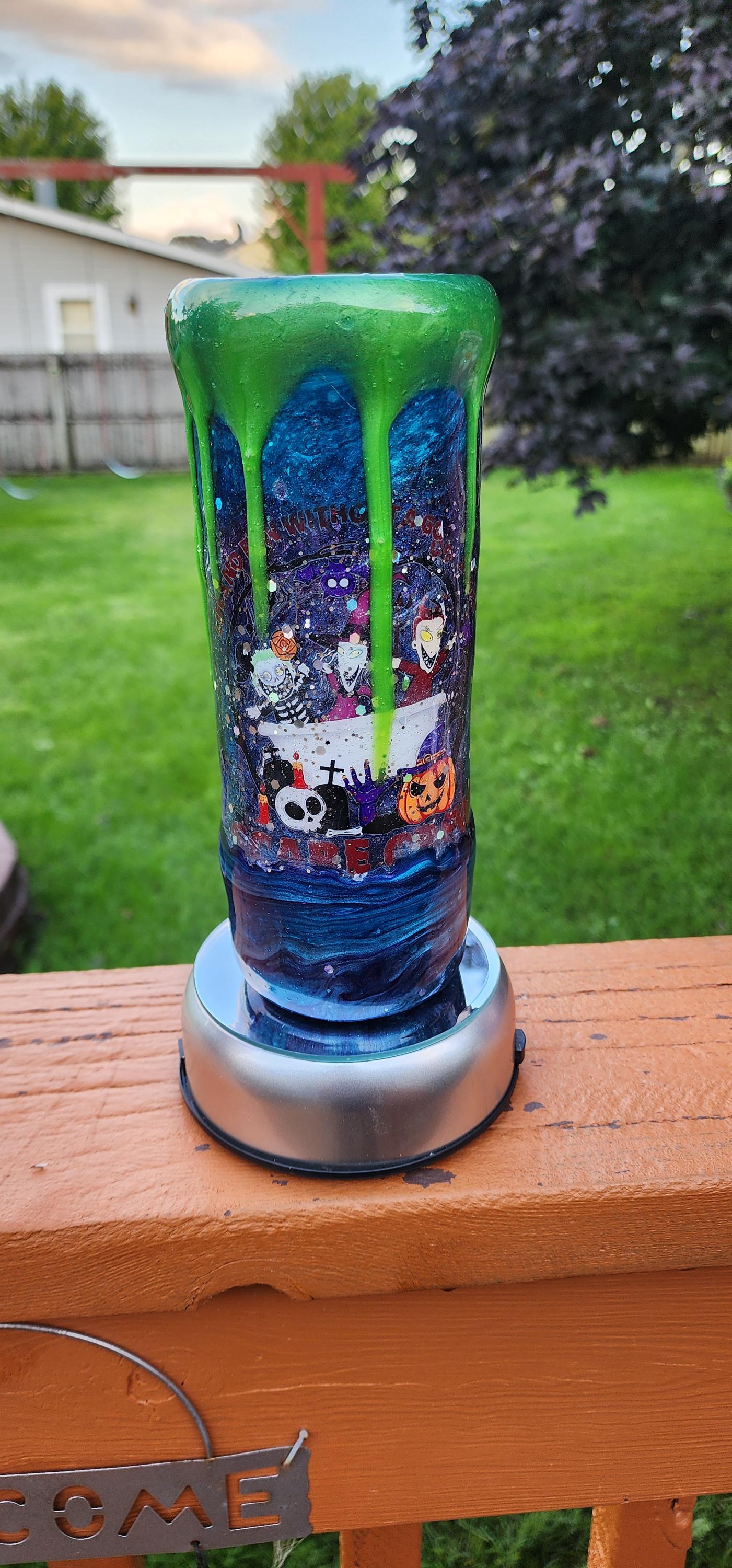 Lock, Shock & Barrel Tumbler: Nightmare Before Christmas Epoxy Drip Cup