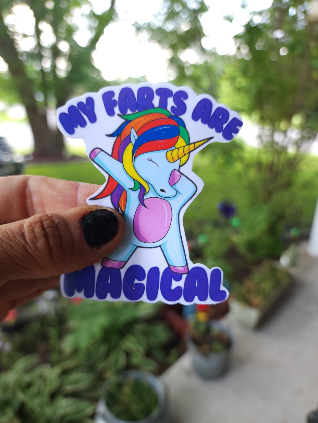 My Farts Are Magical – Hilarious Dabbing Unicorn Sticker for Sassy Weirdos | Funny Vinyl Sticker for Laptops, Water Bottles, Notebooks