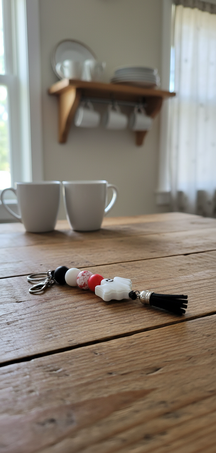 Handmade Ghost Keychain