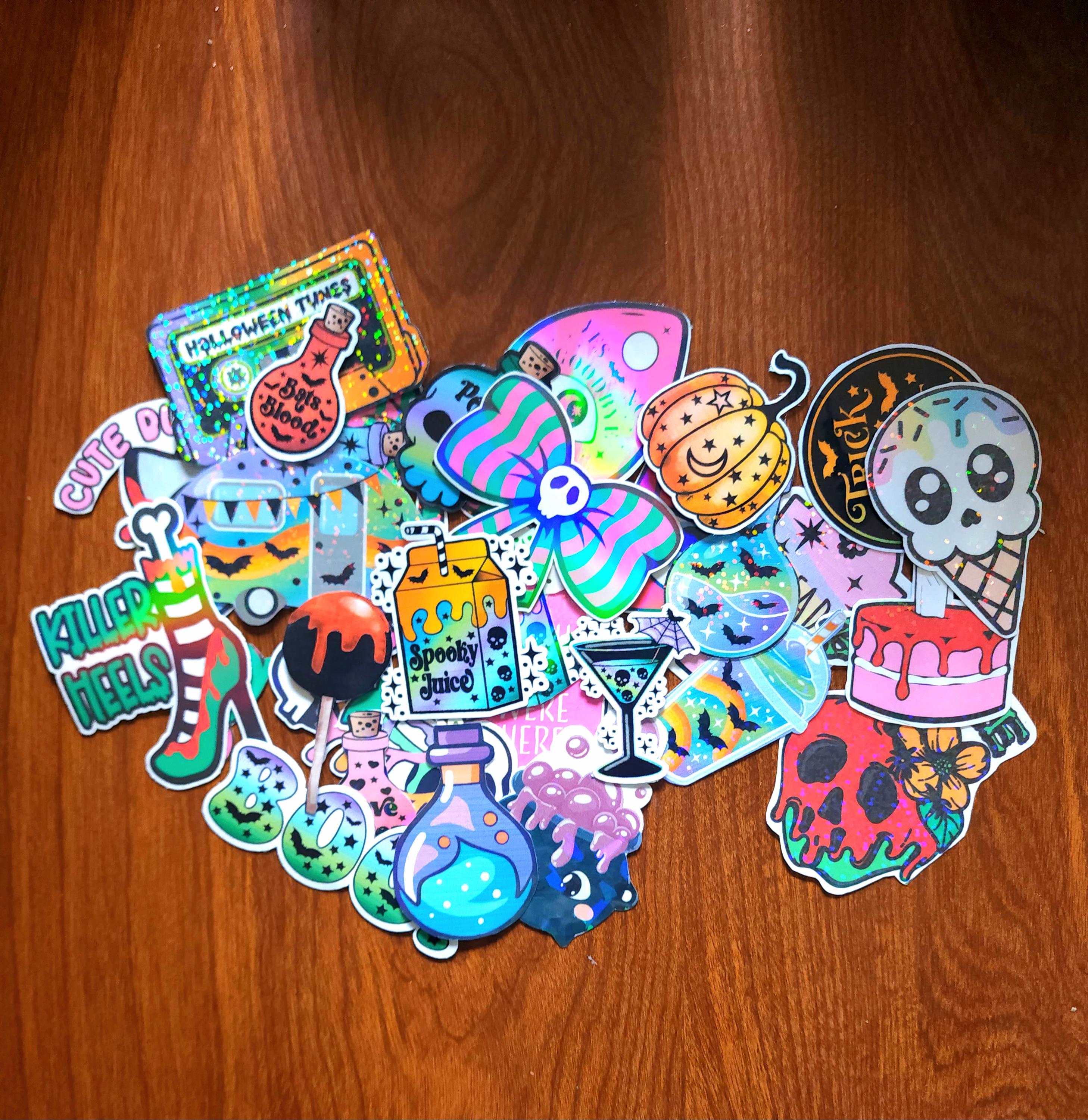 Chaotic Halloween Sticker Pack: Spooky Sassy Gothic Vinyl Decals