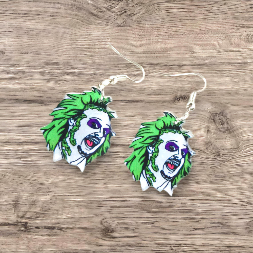 Ghost with the Most Earrings – Beetlejuice Face Dangles for the Strange & Unusual
