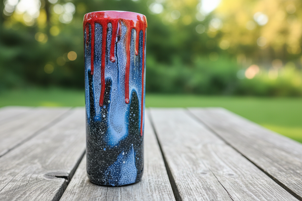 Bloody Jason Epoxy Drip Tumbler – Horror Movie Slasher Cup | Friday the 13th Inspired Drinkware