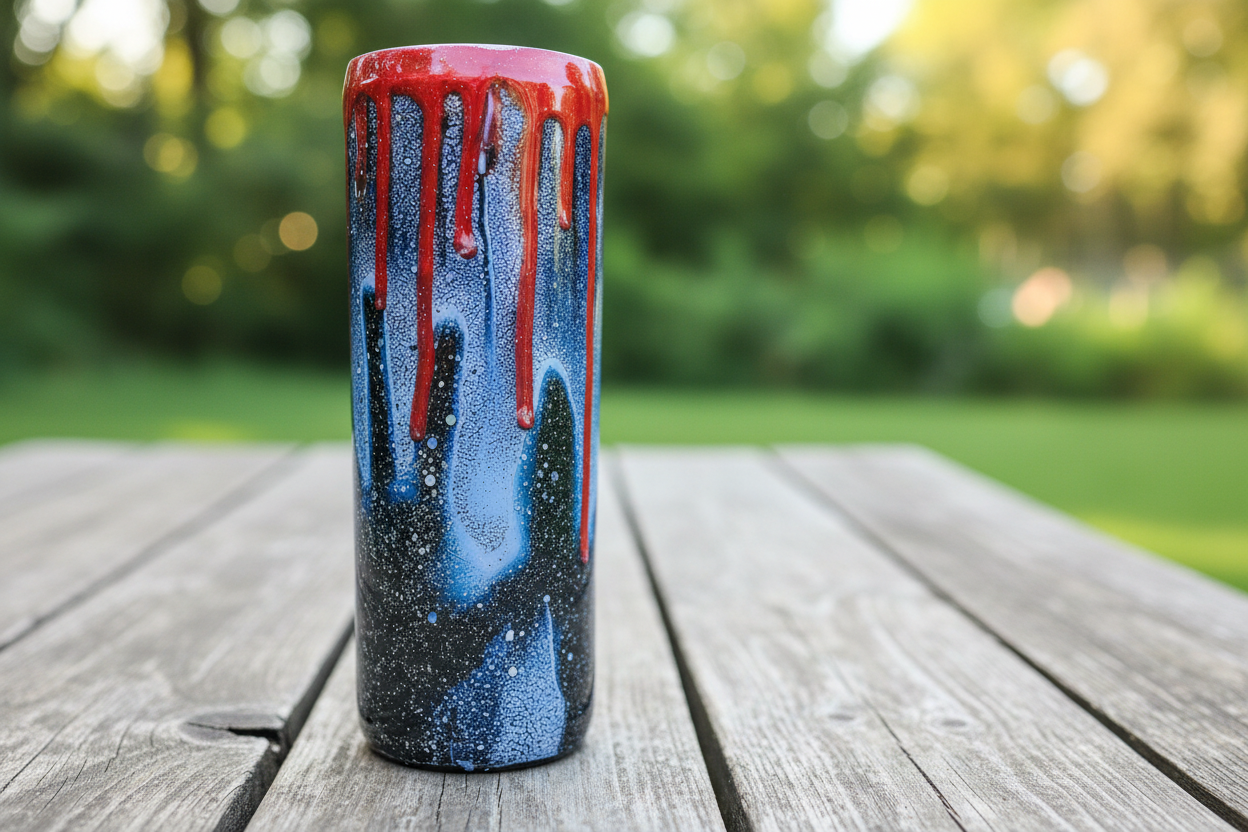 Bloody Jason Epoxy Drip Tumbler – Horror Movie Slasher Cup | Friday the 13th Inspired Drinkware