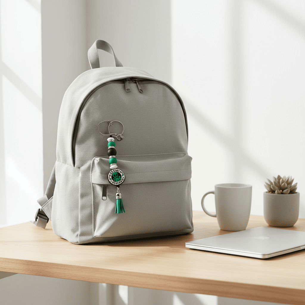 Alien Beaded Keychain: Funny Handmade Space Charm - Hempin Mayhem