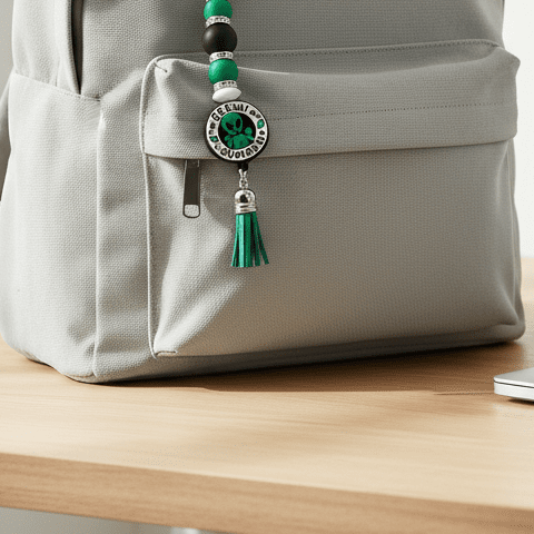 Alien Beaded Keychain: Funny Handmade Space Charm - Hempin Mayhem