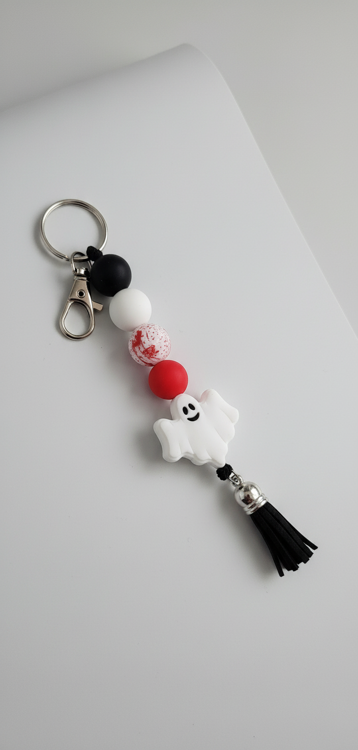 Handmade Ghost Keychain