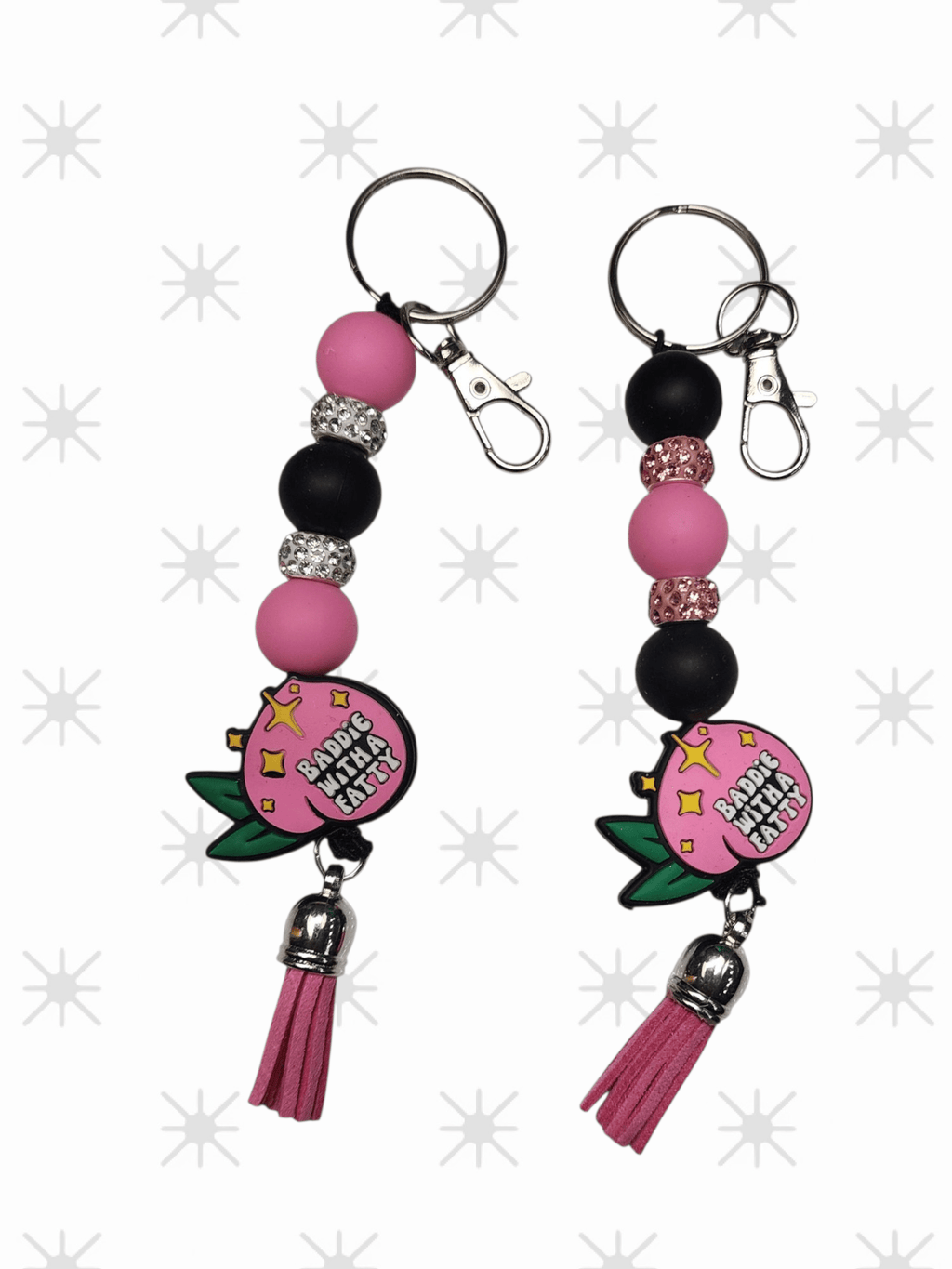 Baddie With A Fatty Peach Keychain - Hempin Mayhem