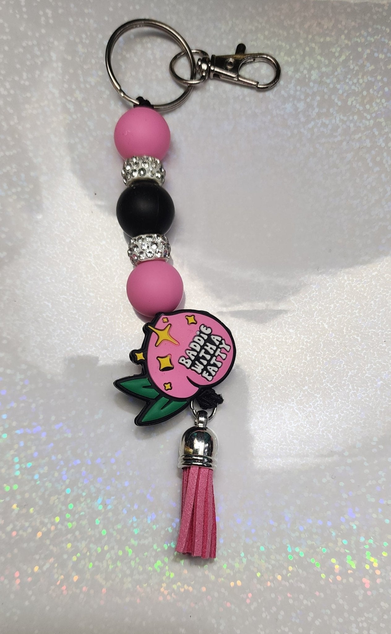 Baddie With A Fatty Peach Keychain - Hempin Mayhem