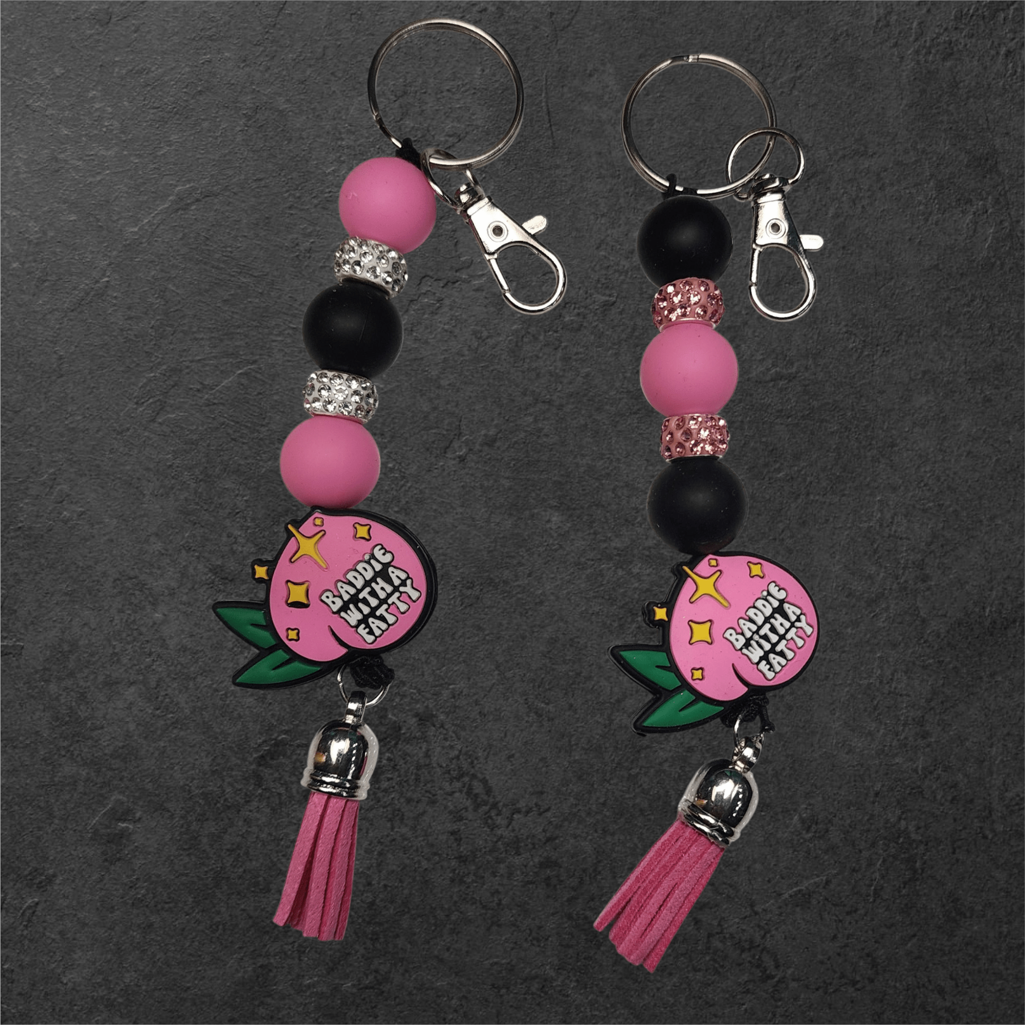 Baddie With A Fatty Peach Keychain - Hempin Mayhem