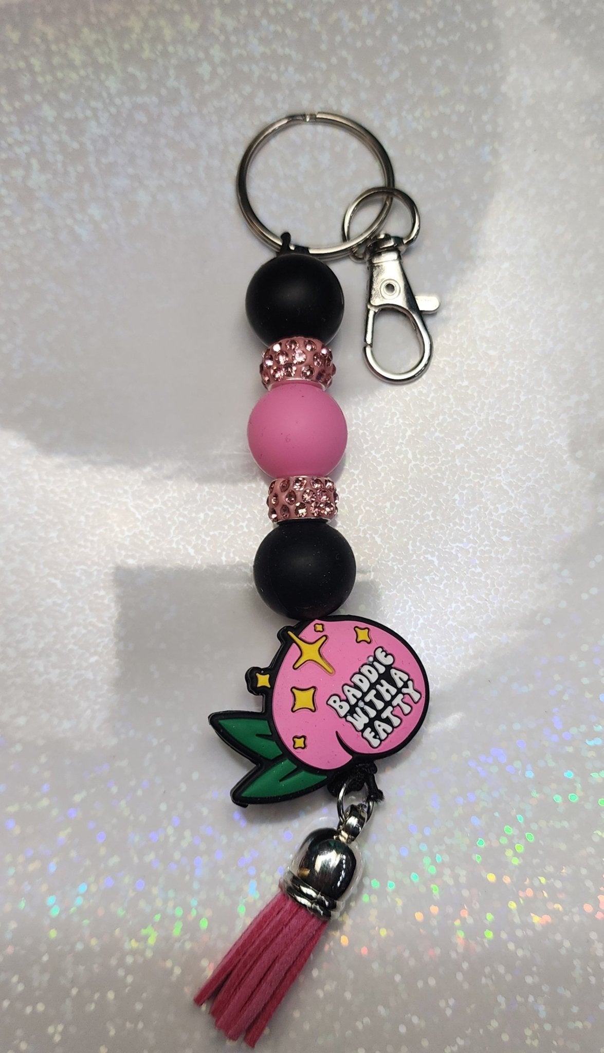 Baddie With A Fatty Peach Keychain - Hempin Mayhem