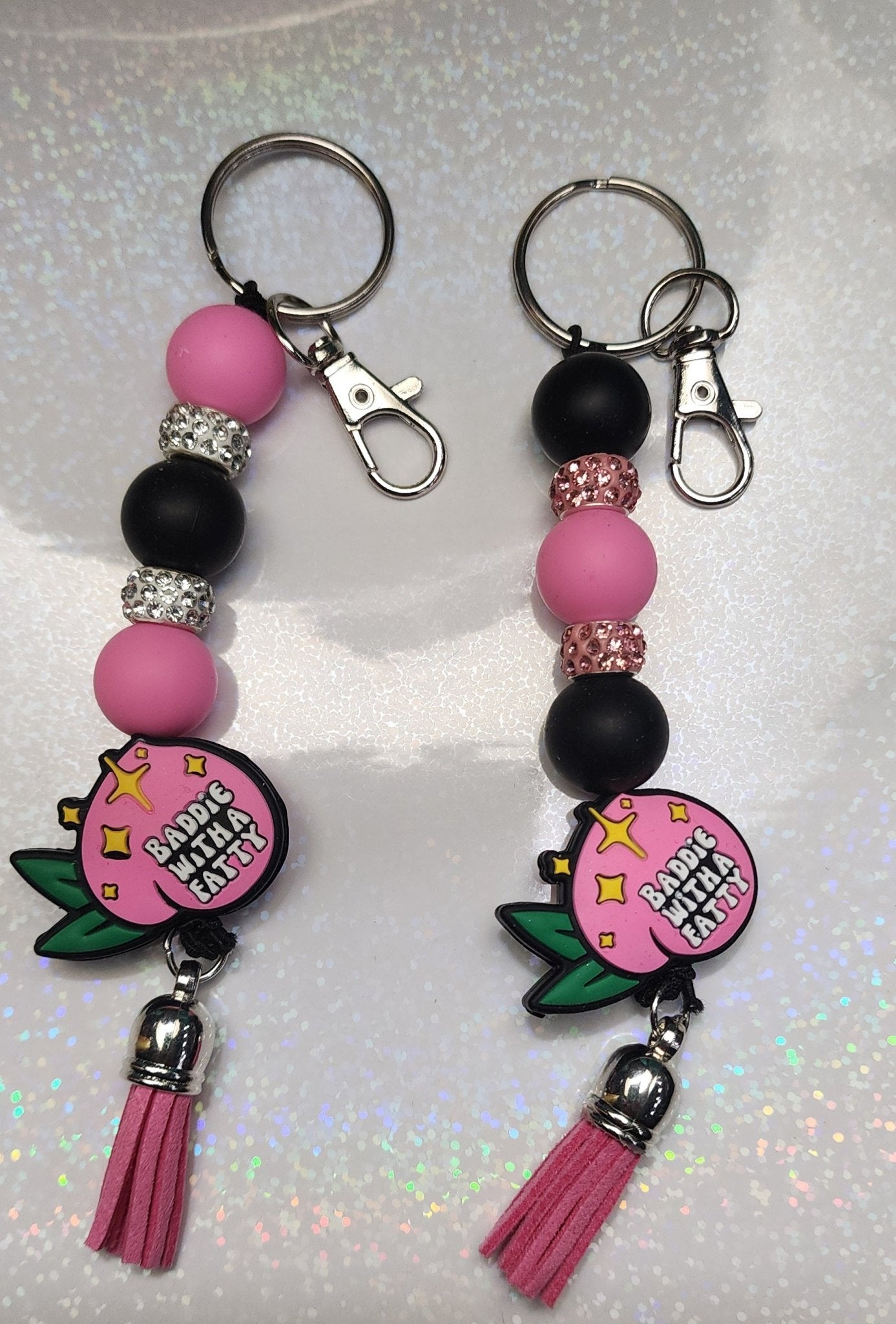 Baddie With A Fatty Peach Keychain - Hempin Mayhem