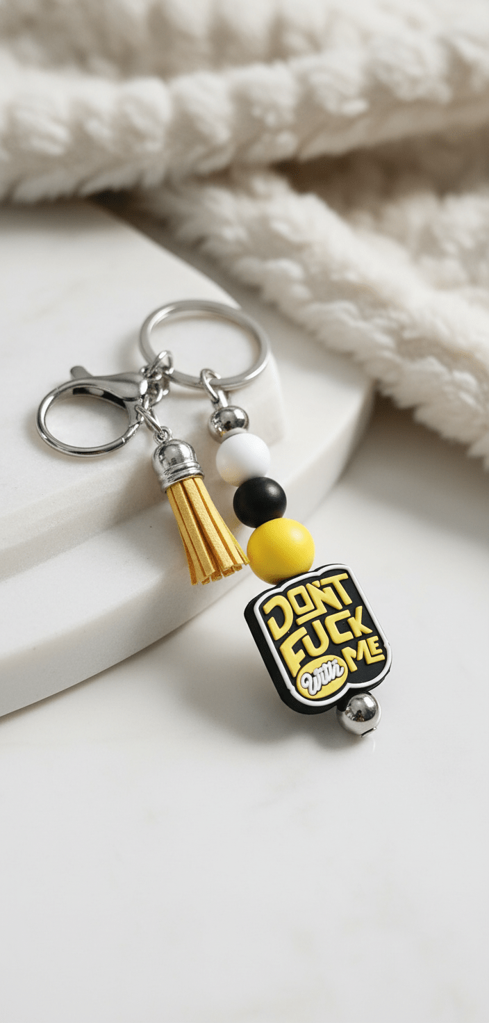 Beaded Keychain: Don&39;t F*ck With Me - Hempin Mayhem