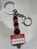 Black Red and White Chaos Supervisor Keychain - Hempin Mayhem