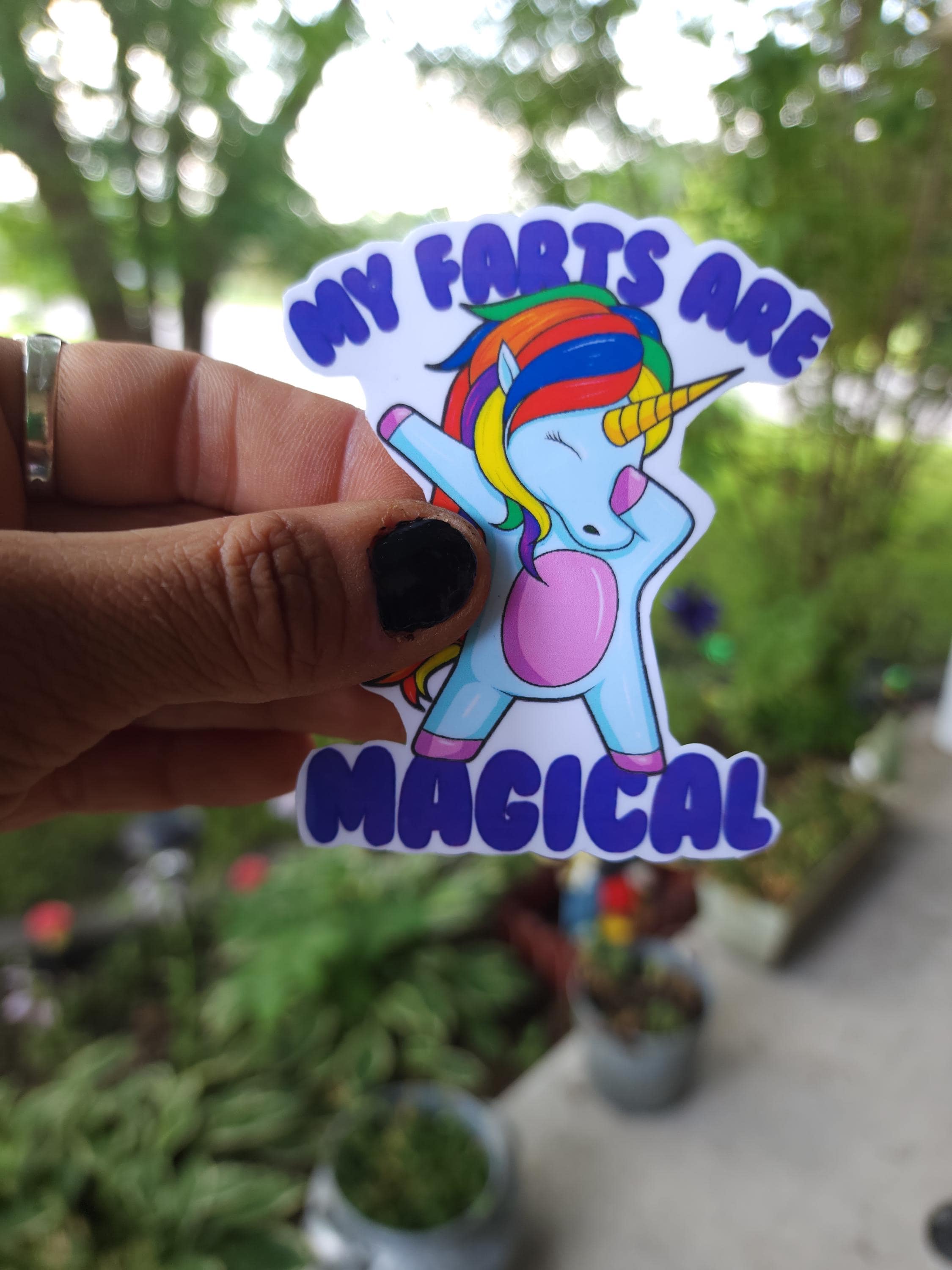 My Farts Are Magical – Hilarious Dabbing Unicorn Sticker for Sassy Weirdos | Funny Vinyl Sticker for Laptops, Water Bottles, Notebooks