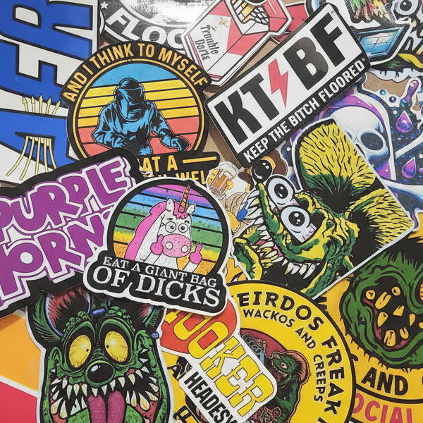 Custom Vinyl Stickers: Waterproof Logo Decals 4x4 - Hempin Mayhem