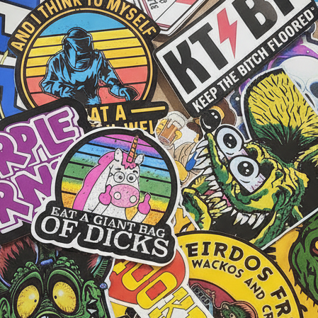 Custom Vinyl Stickers: Waterproof Logo Decals 4x4 - Hempin Mayhem