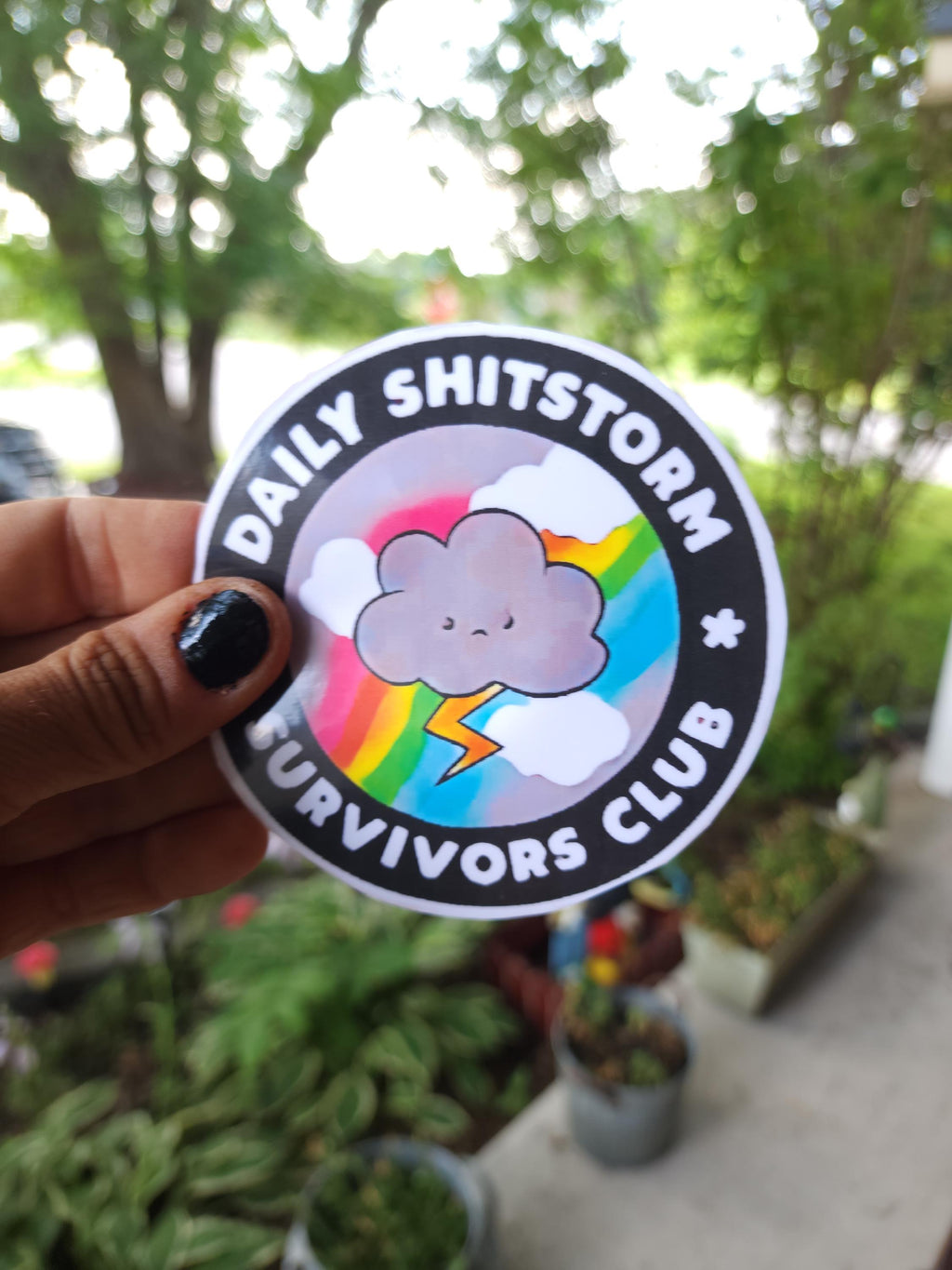 Daily Shitstorm Survivor Vinyl Sticker - Funny Laptop Decal for Chaos Crew