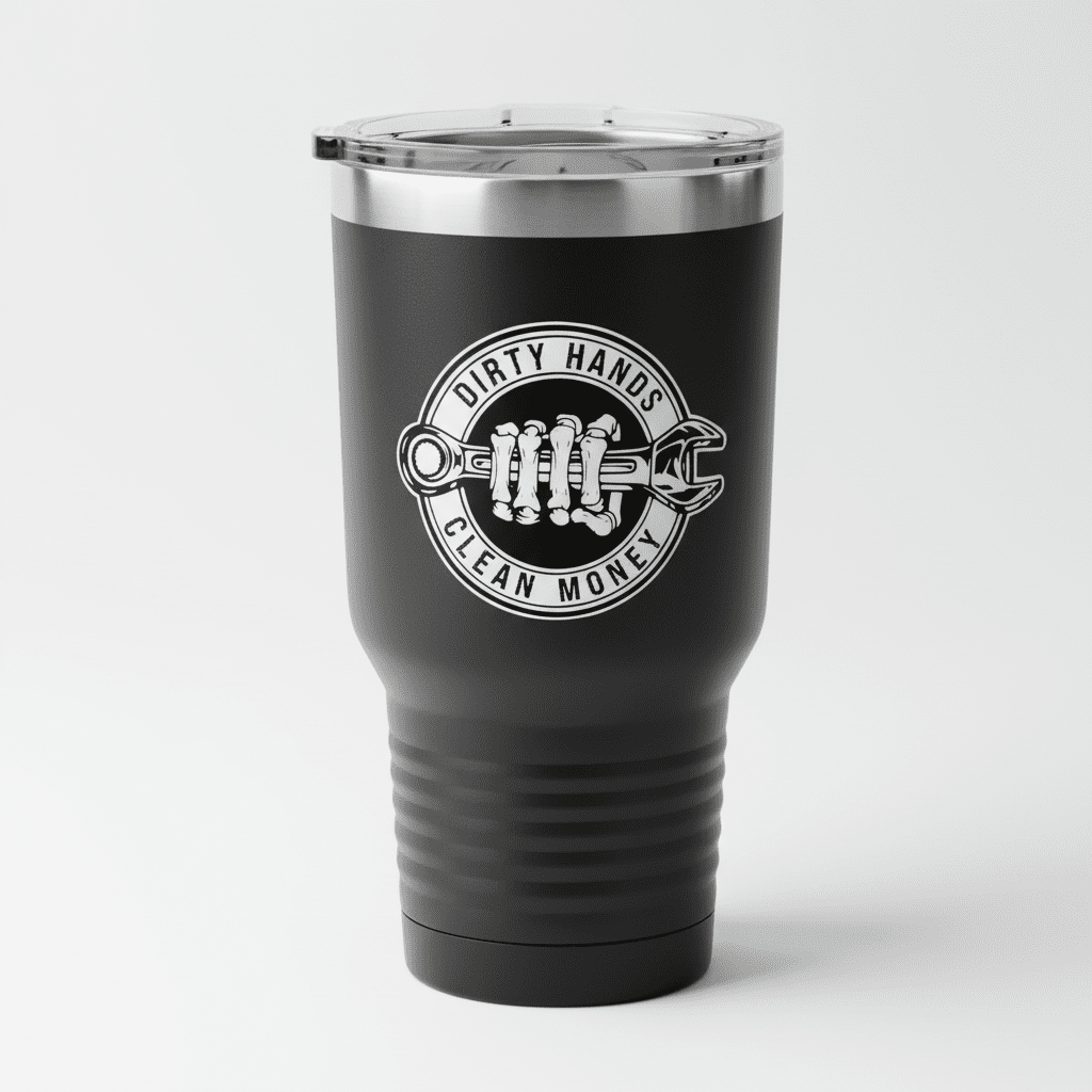 Dirty Hands Clean Money Sticker – 4x4 Waterproof Vinyl Decal | Blue Collar Pride - Hempin Mayhem