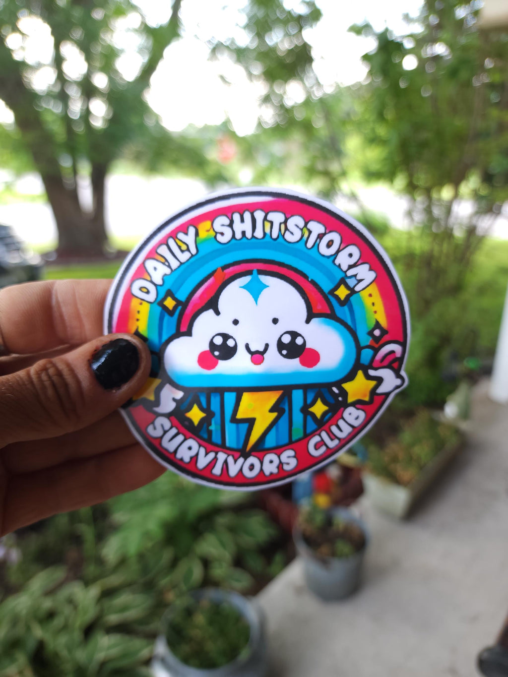 Daily Shitstorm Survivor Vinyl Sticker - Funny Laptop Decal for Chaos Crew