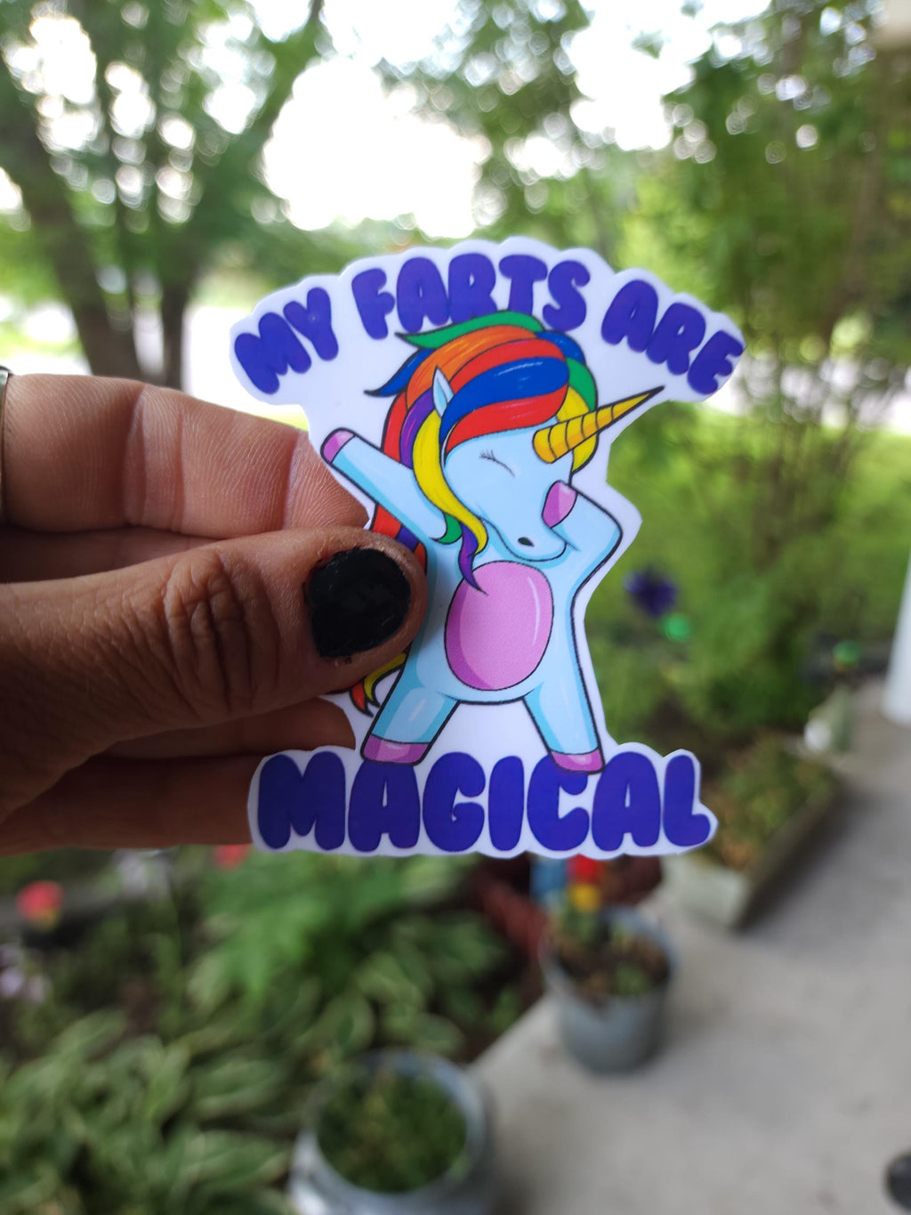 My Farts Are Magical – Hilarious Dabbing Unicorn Sticker for Sassy Weirdos | Funny Vinyl Sticker for Laptops, Water Bottles, Notebooks