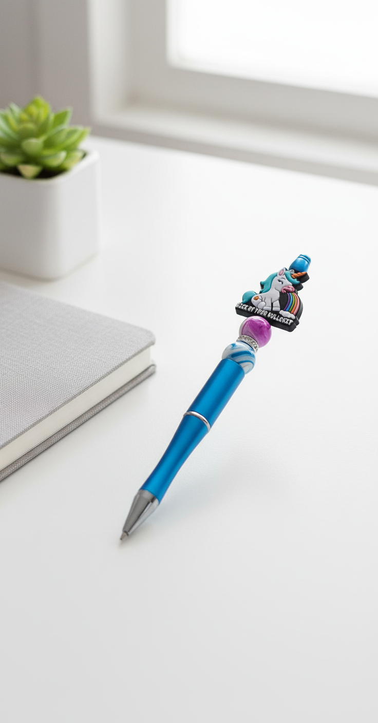 Sick of Your Bull*** – Sassy Beaded Pen | Funny Gift, Refillable Ink, Bold Writing Accessory