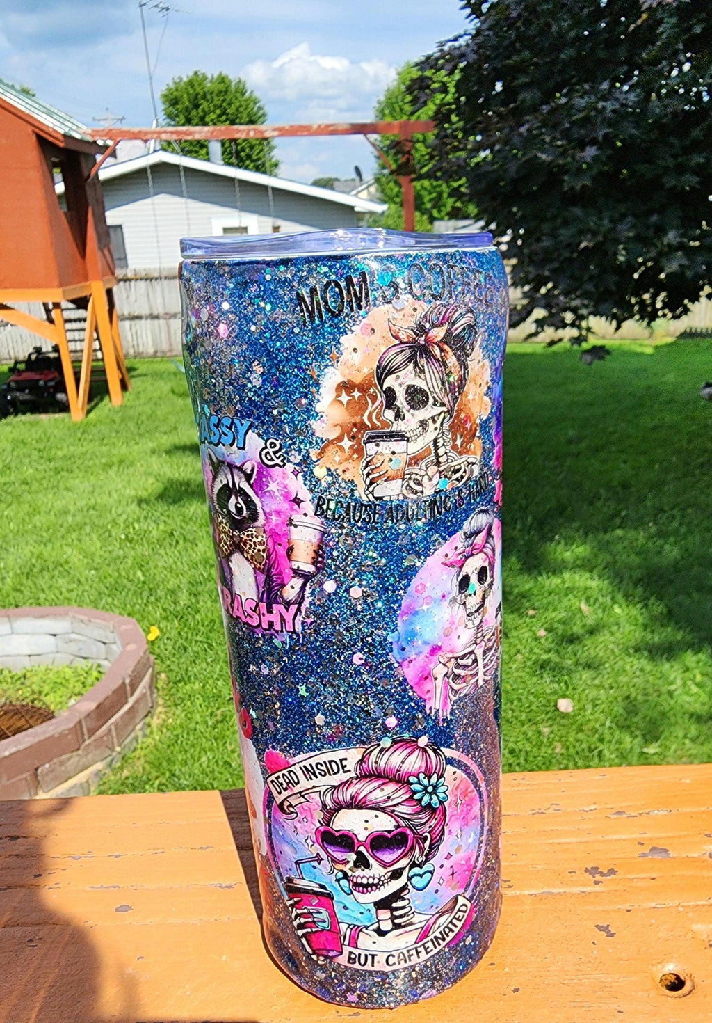 Funny Mom Tumbler: 20oz Stainless Steel Epoxy Cup, Coffee Lover Gift