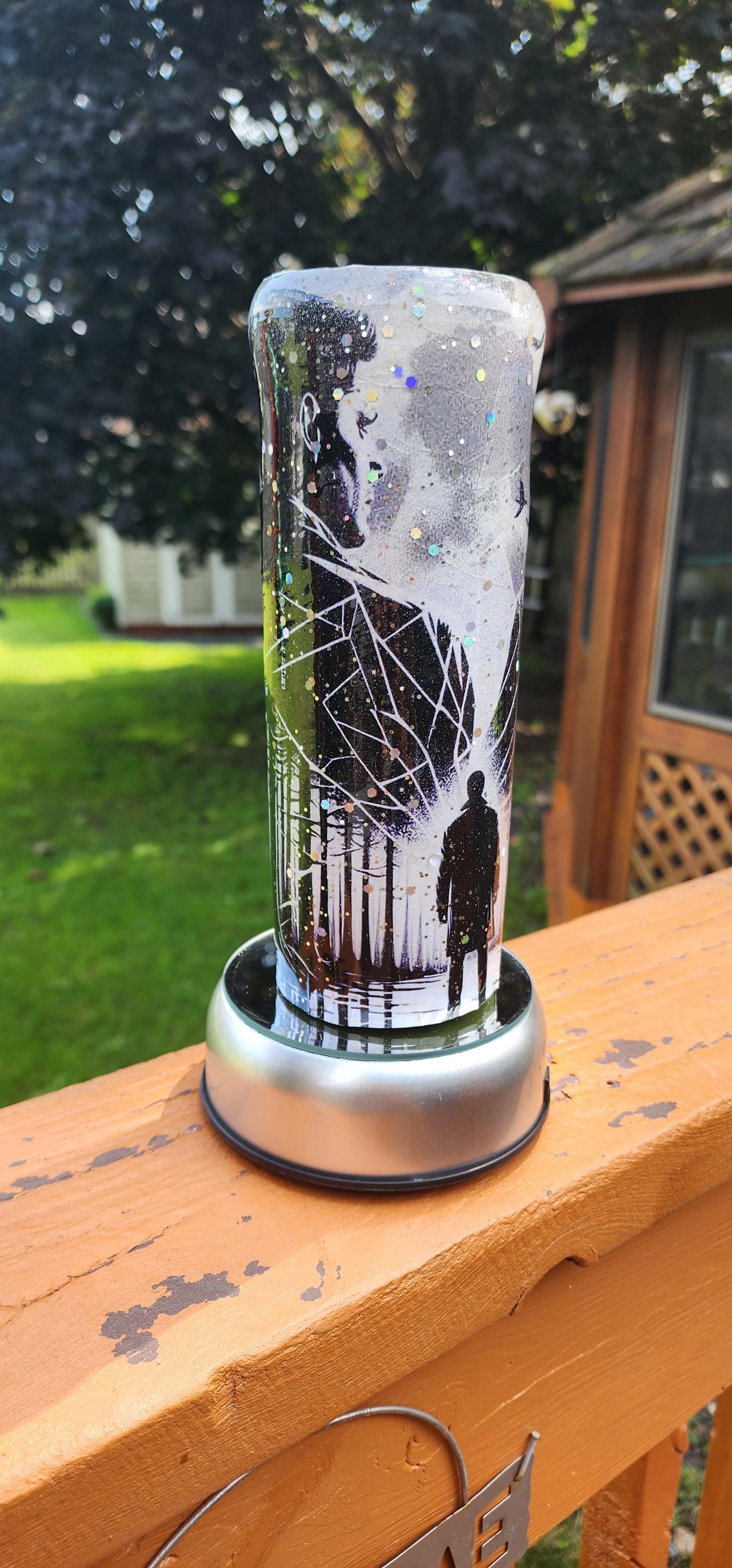 Supernatural Winchester Brothers Tumbler: Glittery Epoxy Fan Gift