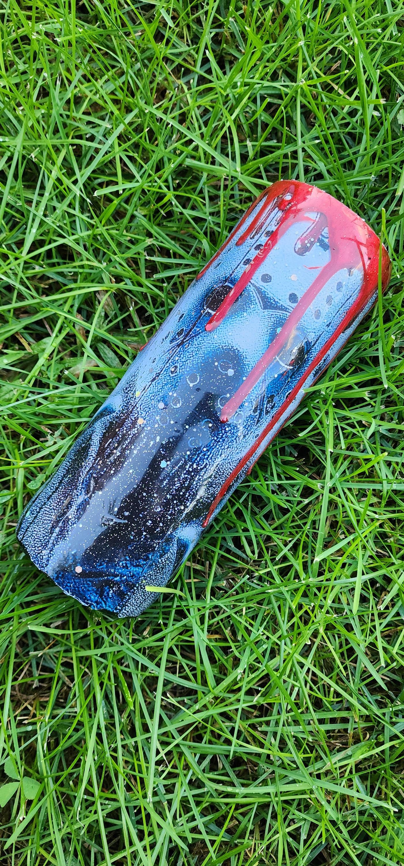 Bloody Jason Epoxy Drip Tumbler – Horror Movie Slasher Cup | Friday the 13th Inspired Drinkware