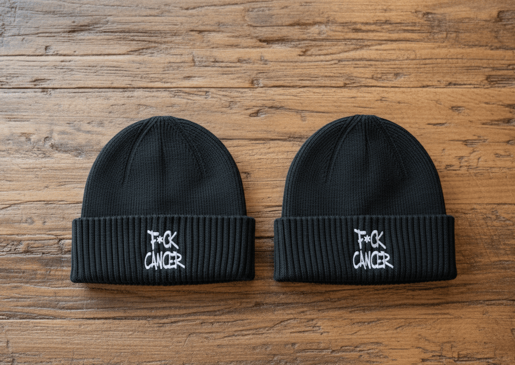 F*ck Cancer Beanie: Awareness Support Knit Cap - Hempin Mayhem