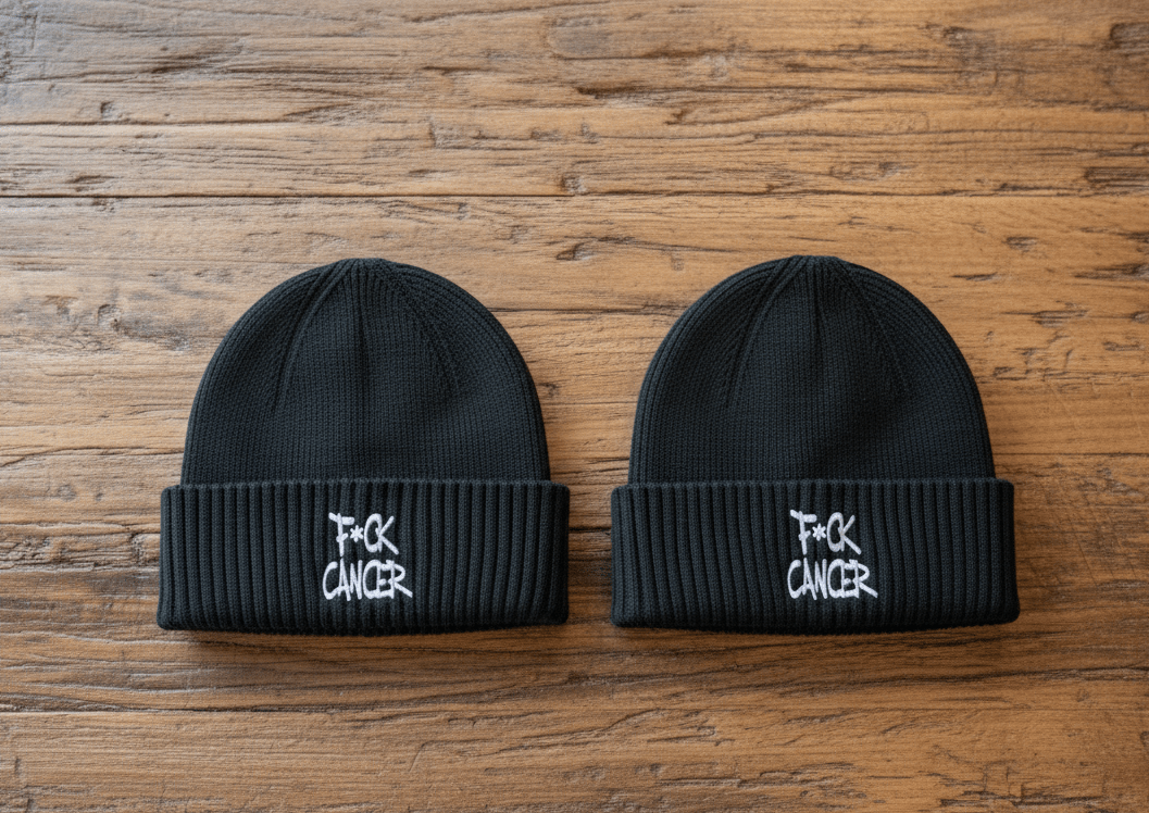 F*ck Cancer Beanie: Awareness Support Knit Cap - Hempin Mayhem
