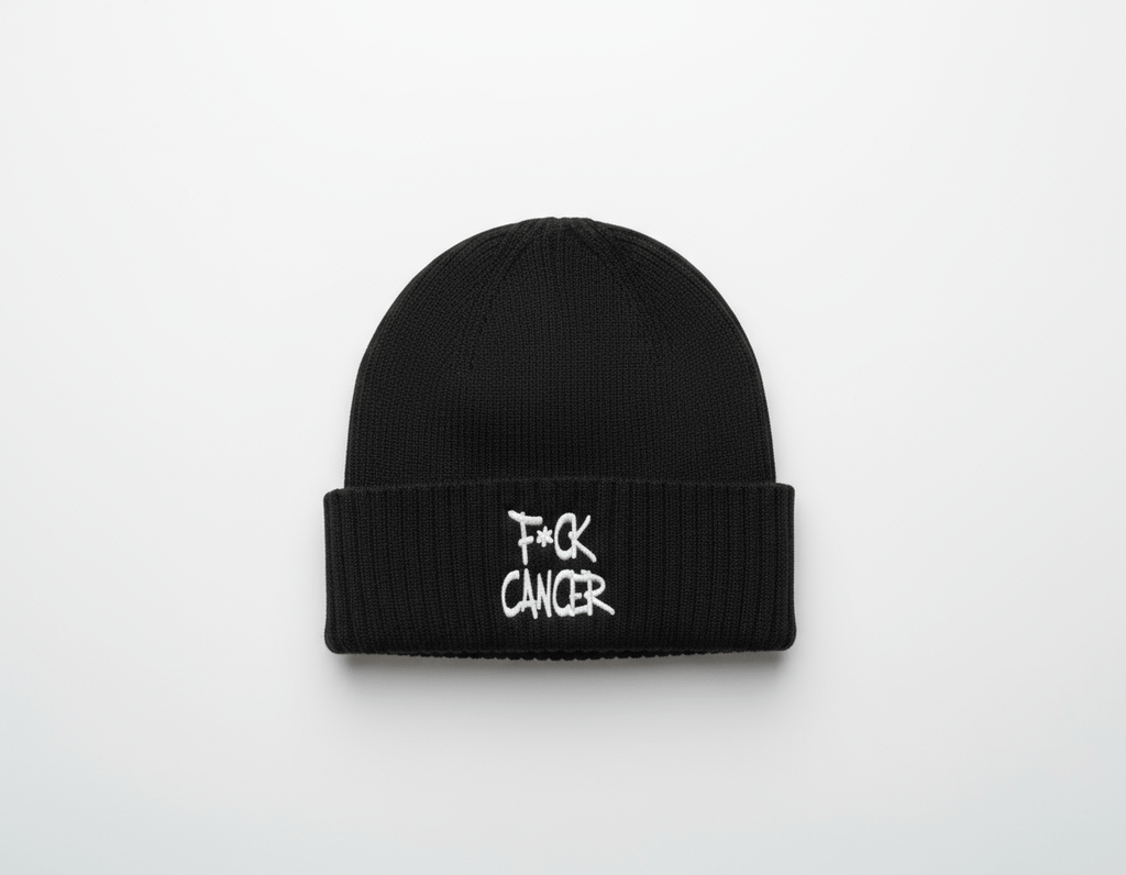 F*ck Cancer Beanie: Awareness Support Knit Cap - Hempin Mayhem