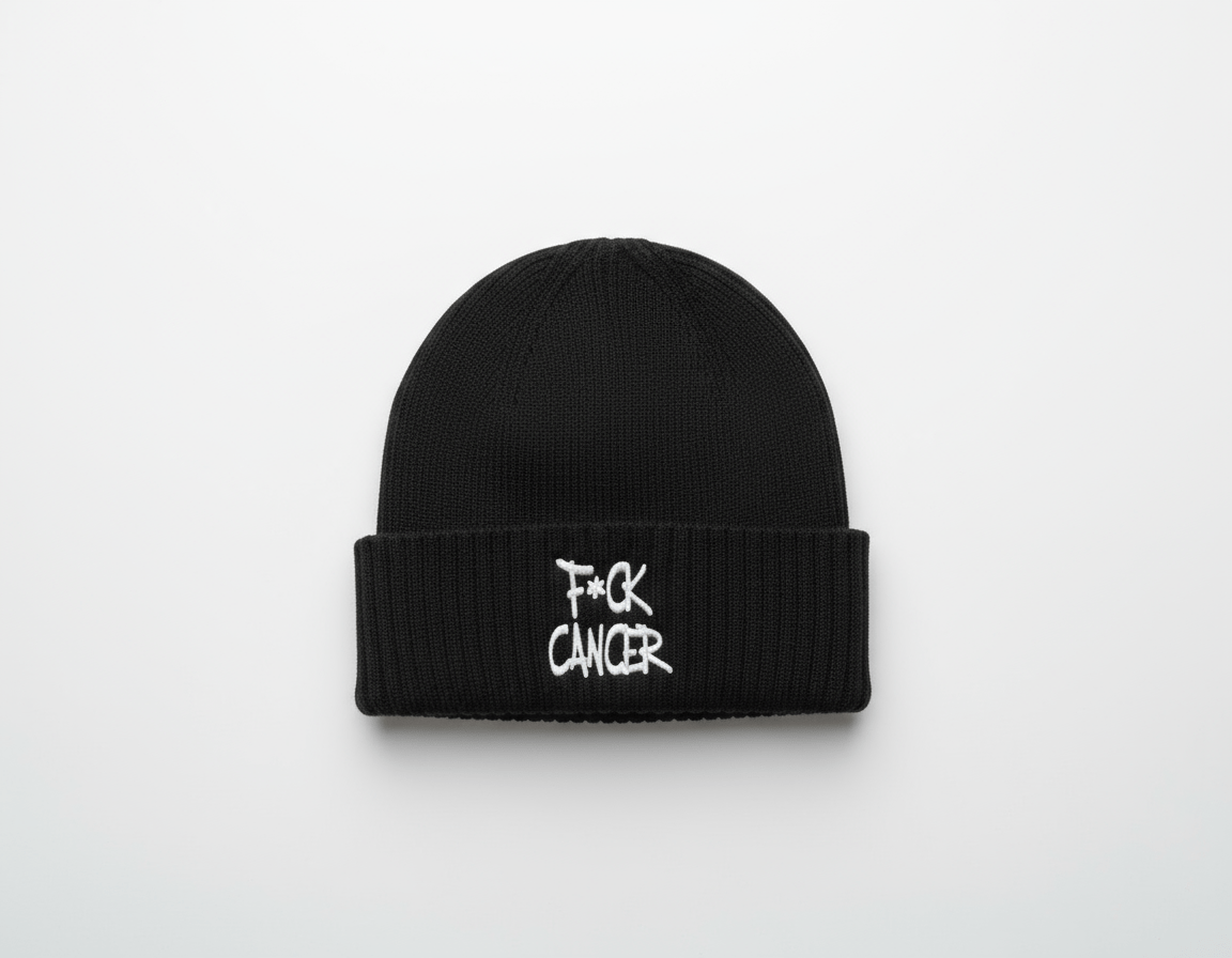 F*ck Cancer Beanie: Awareness Support Knit Cap - Hempin Mayhem