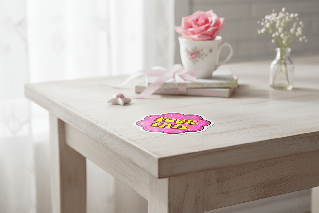 F*ck This – Bold AF Sticker for Mentally Done People | Unhinged Humor Vinyl Sticker for Laptops, Water Bottles, Journals & More - Hempin Mayhem