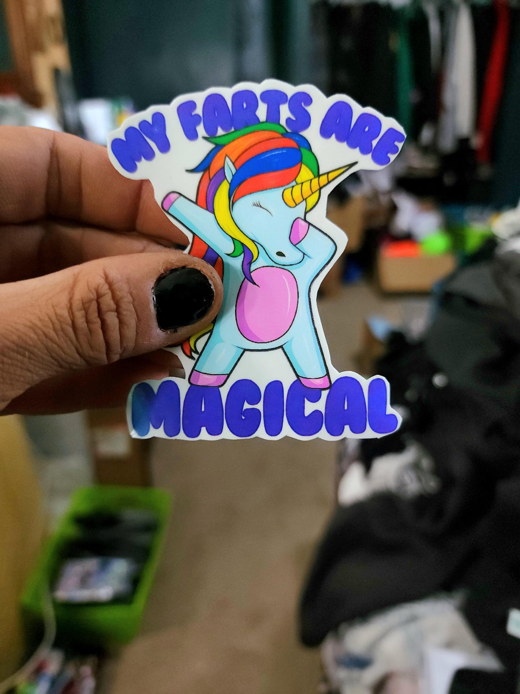 My Farts Are Magical – Hilarious Dabbing Unicorn Sticker for Sassy Weirdos | Funny Vinyl Sticker for Laptops, Water Bottles, Notebooks