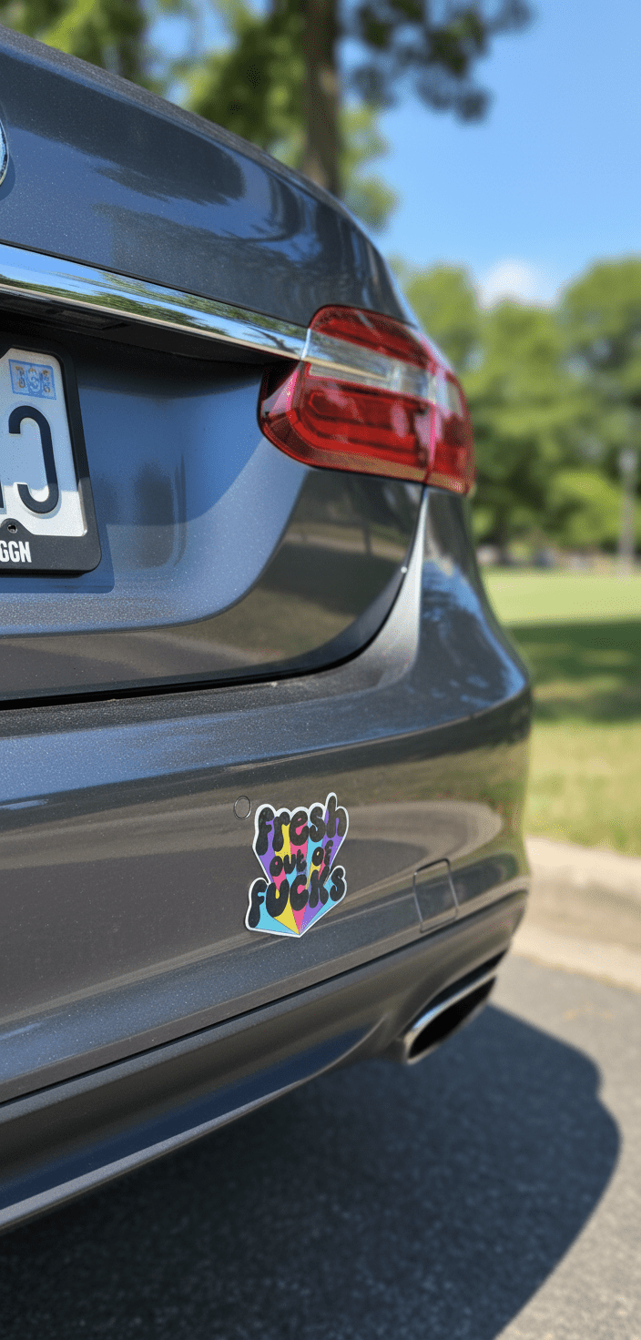 Fresh Out of F*cks Vinyl Sticker - Sassy Laptop Decal 4x4 **2 Pack** - Hempin Mayhem