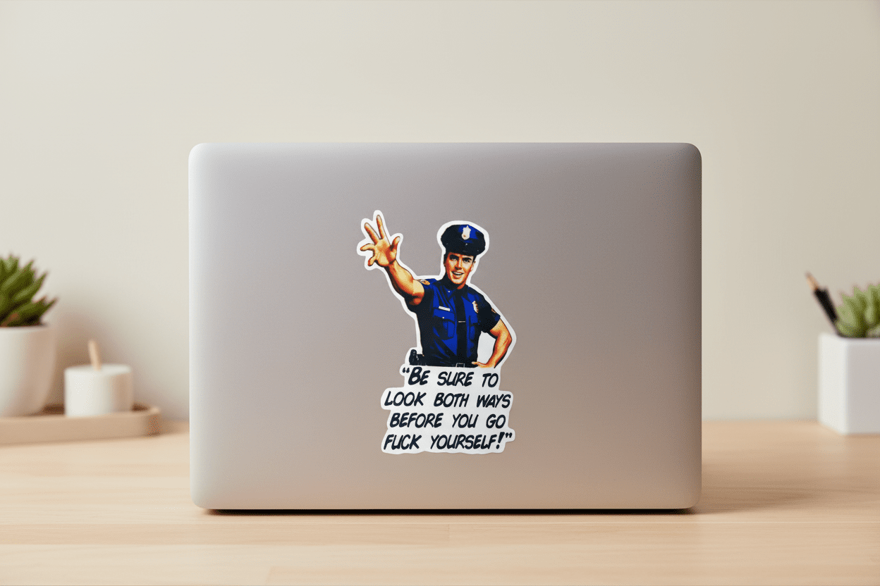 Funny Rude Vinyl Sticker: Sarcastic Adult Humor Decal (4x3) - Hempin Mayhem